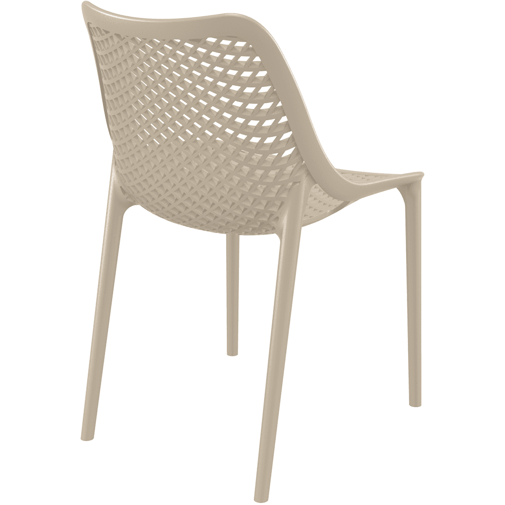 Air Chair Dining Outdoor Stackable Polypropylene Taupe-PP Chair