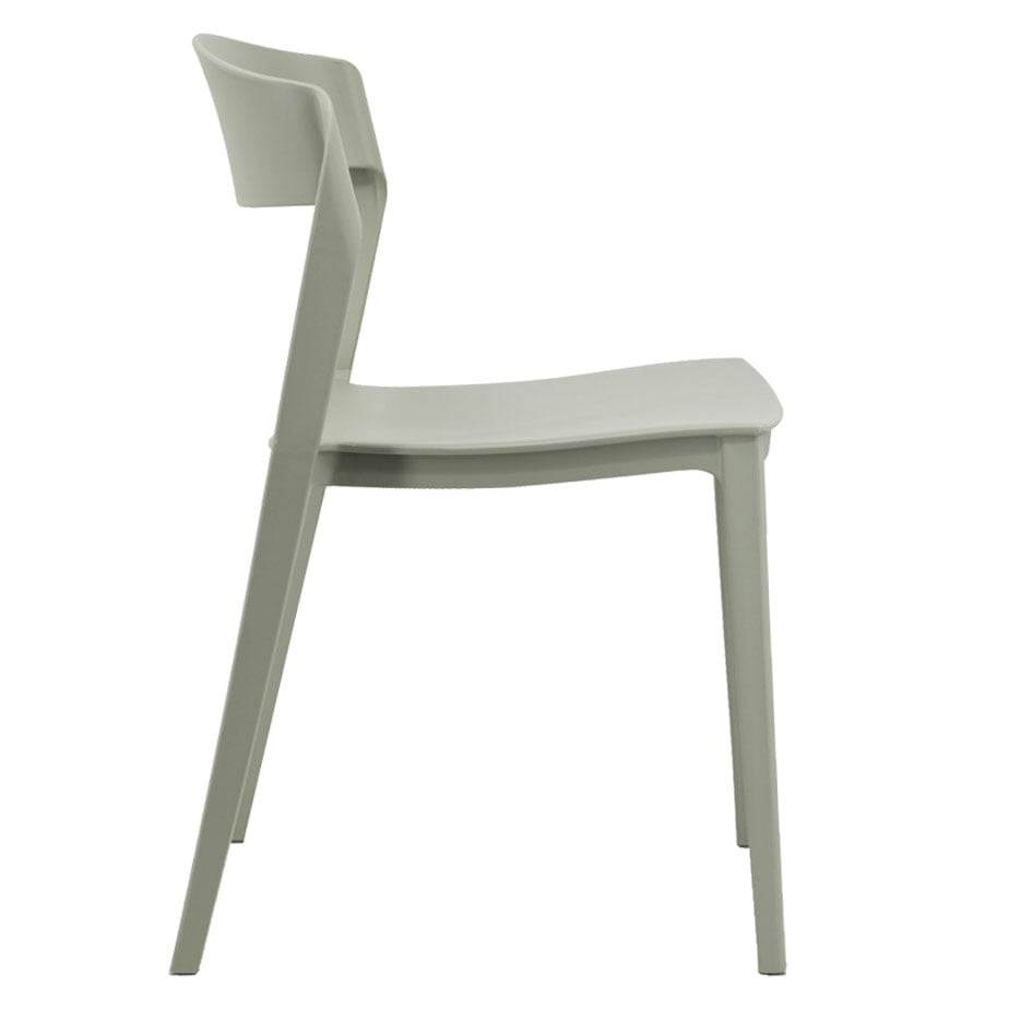 Light Gray Stackable Plastic Chair – Modern, Space-Efficient & Heavy-Duty