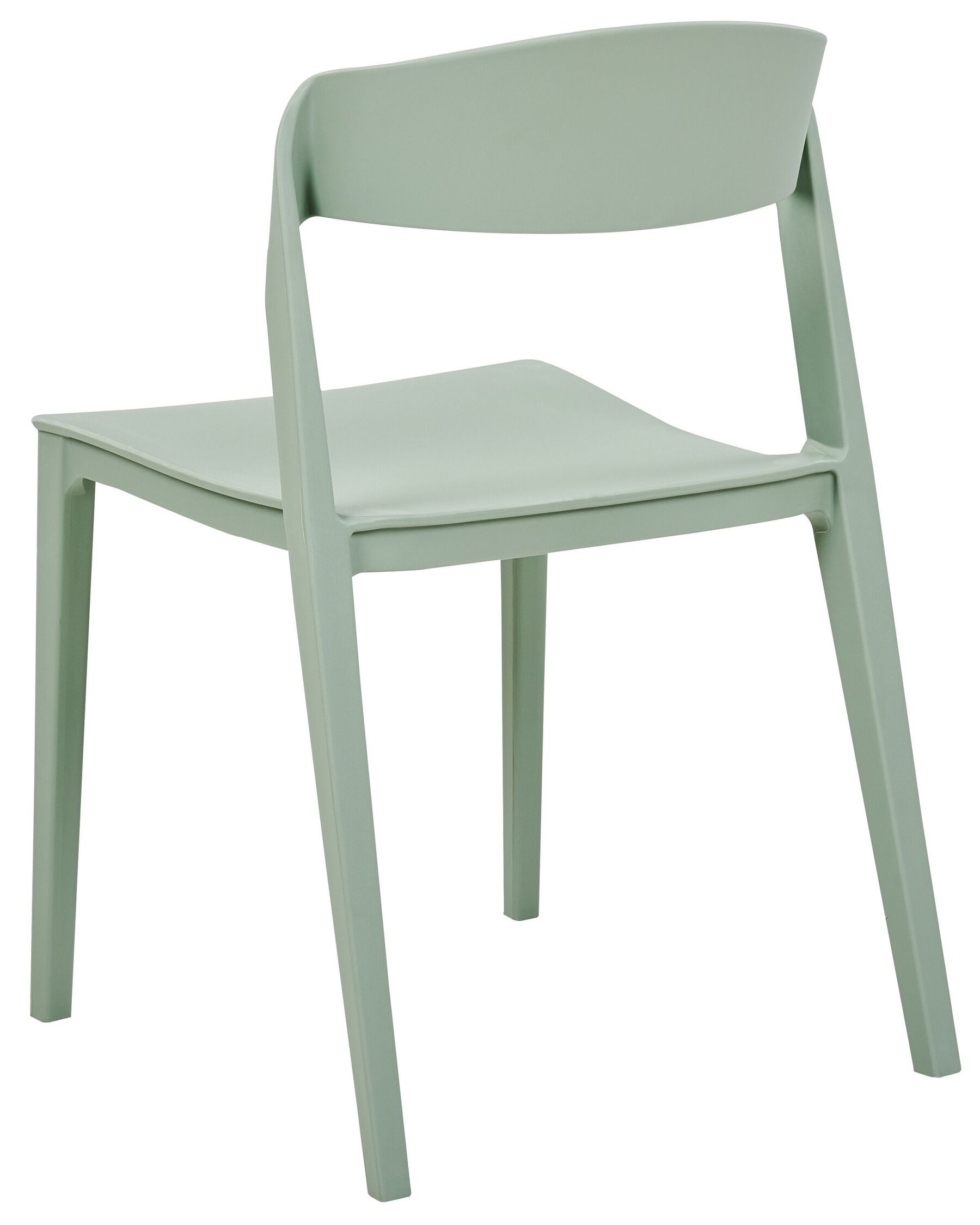 Pastel Green Stackable Plastic Chair - Lightweight, Space-Saving & Eco-Friendly