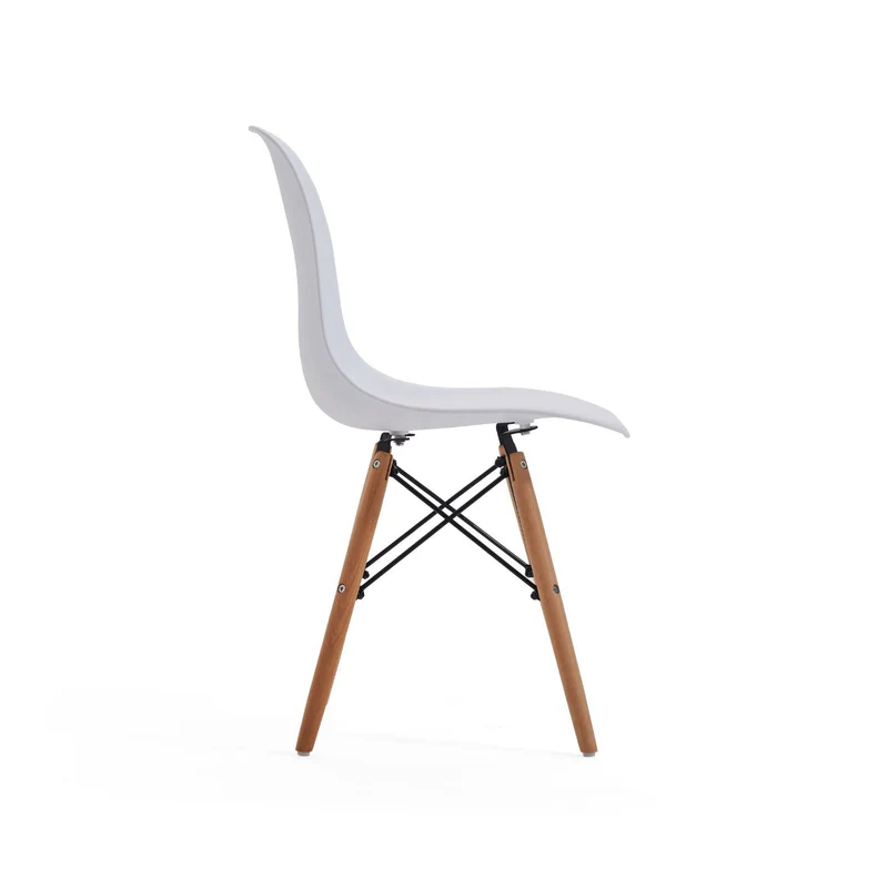 Modern Plastic Chair with Solid Beech Wood Legs | Nordic Style Dining Chair Manufacturer & Wholesale Supplier