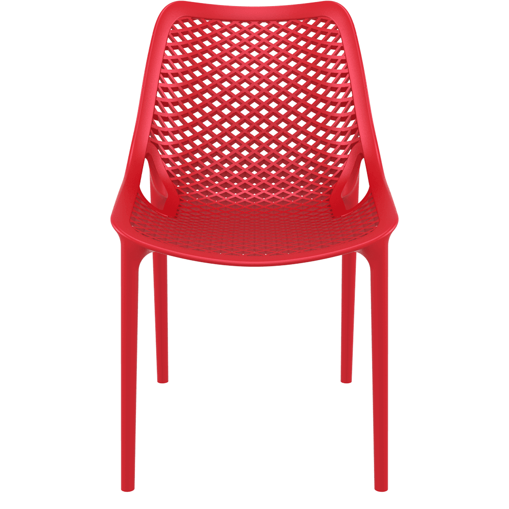 Air Chair Dining Outdoor Stackable Polypropylene Red-PP Chair