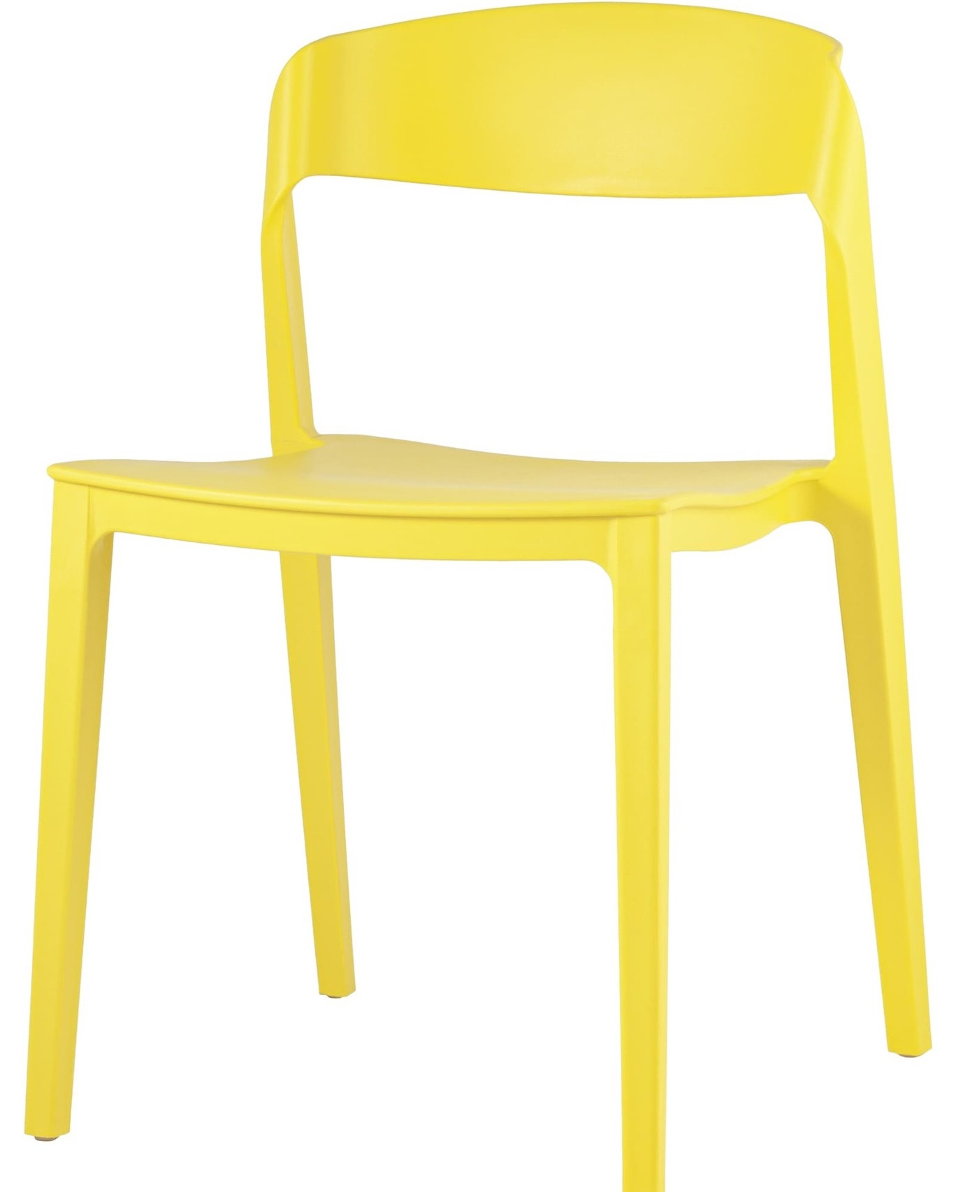 Sunshine Yellow Stackable Plastic Chair – Vibrant, Space-Saving & Commercial Strength