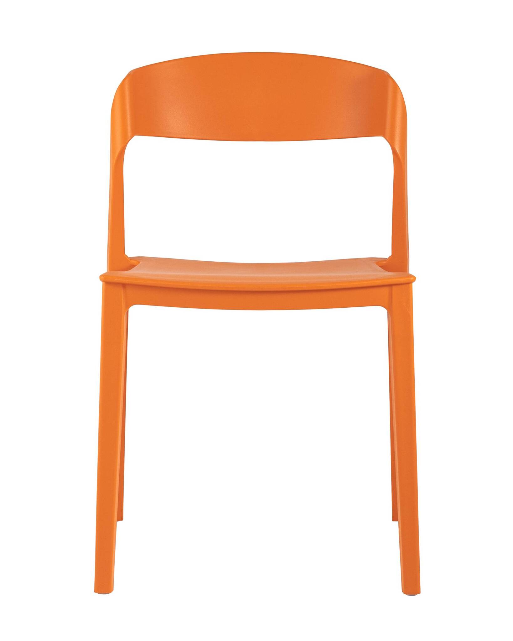 Tangerine Orange Stackable Plastic Chair – Vibrant, Space-Saving & Commercial Grade