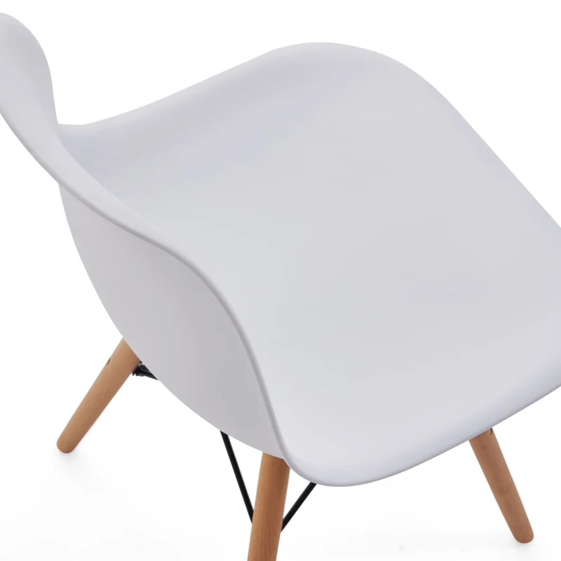 Modern Plastic Chair with Solid Beech Wood Legs | Nordic Style Dining Chair Manufacturer & Wholesale Supplier