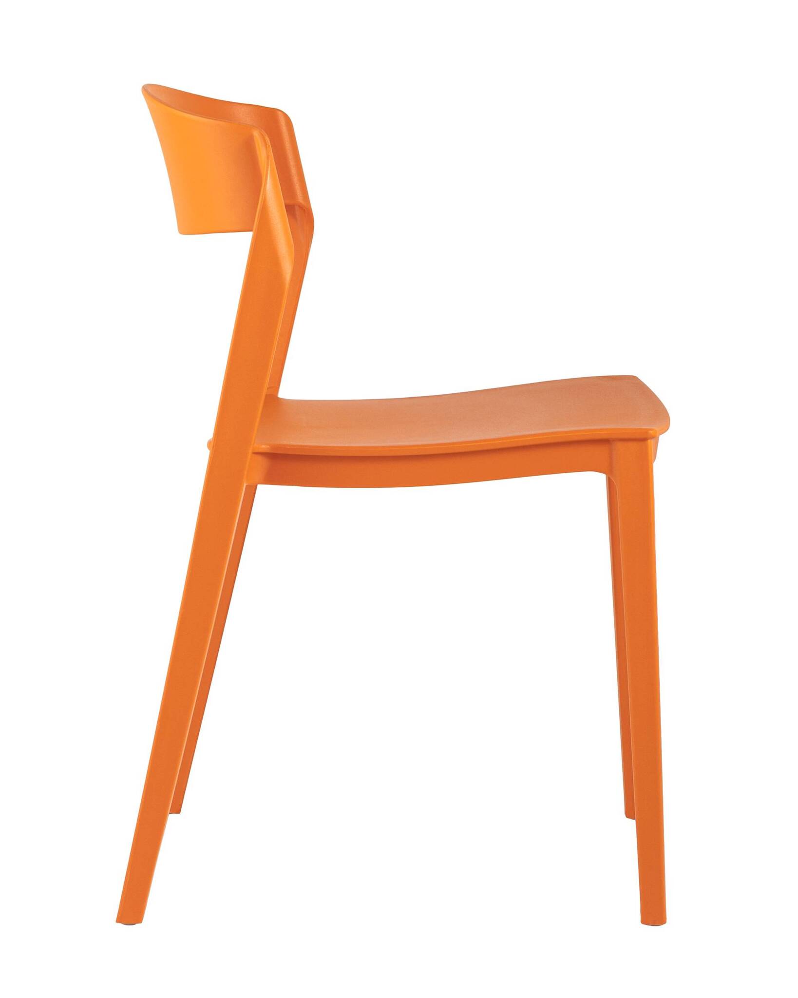 Tangerine Orange Stackable Plastic Chair – Vibrant, Space-Saving & Commercial Grade