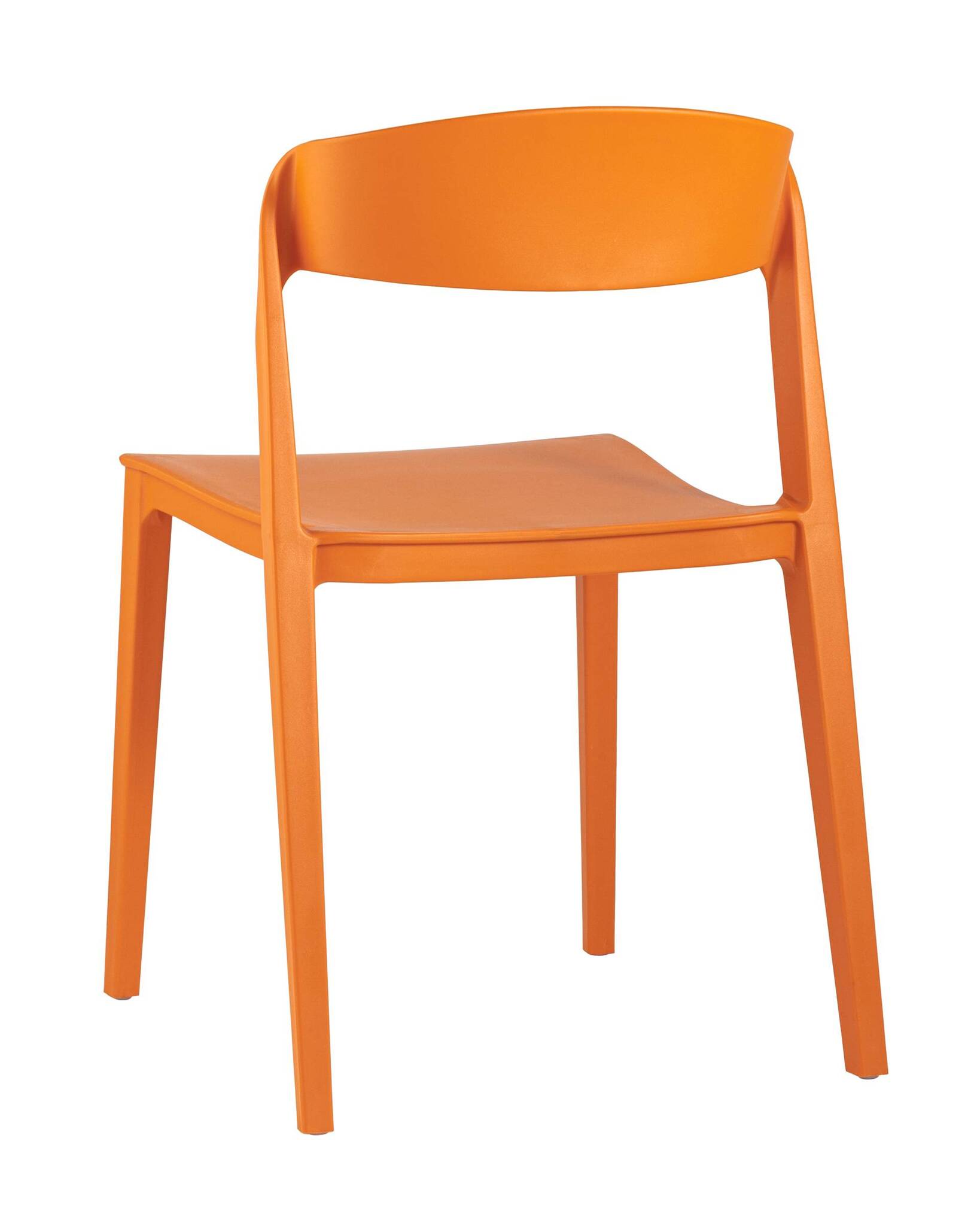 Tangerine Orange Stackable Plastic Chair – Vibrant, Space-Saving & Commercial Grade