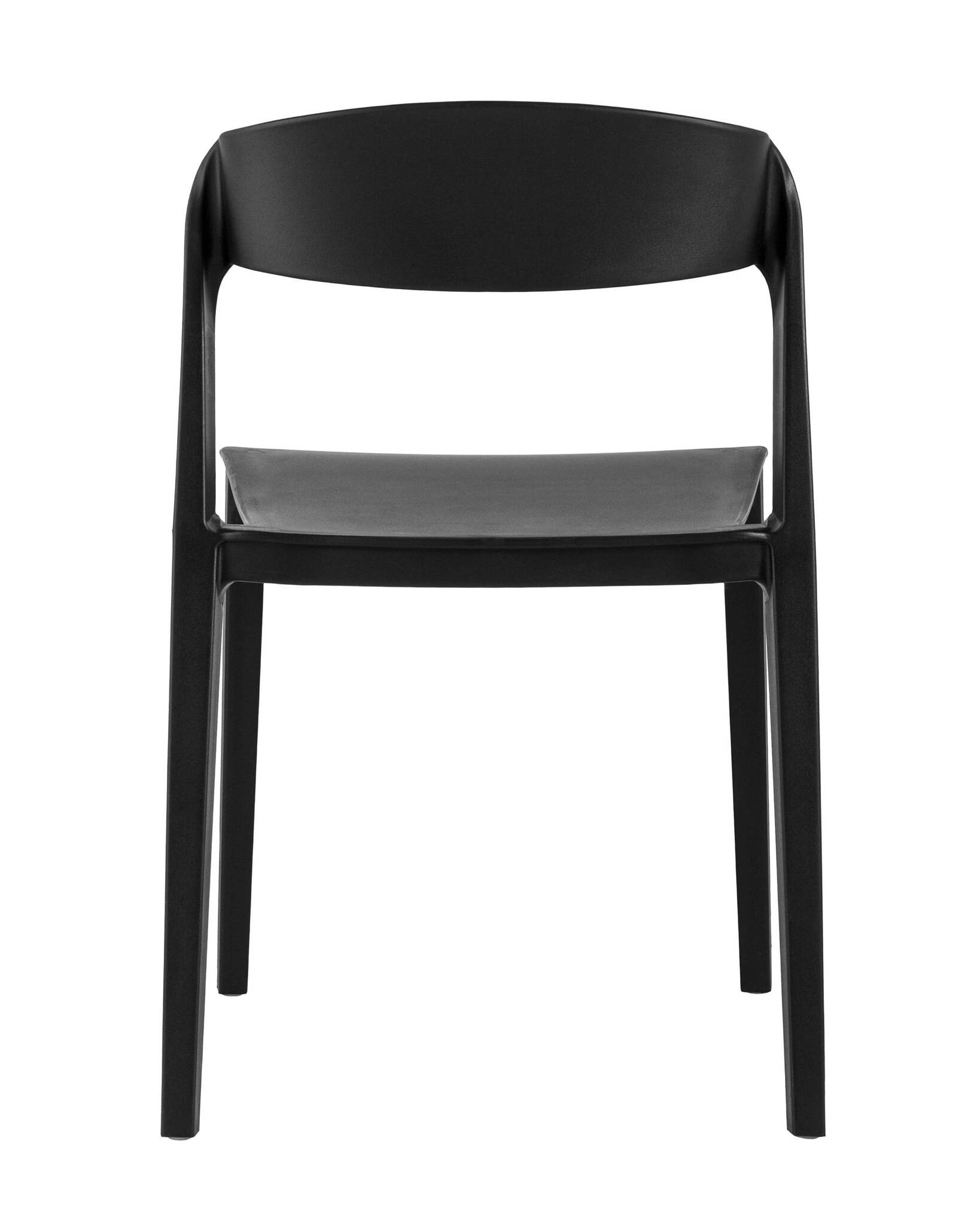 Jet Black Stackable Plastic Chair – Sleek, Commercial-Grade & Space-Efficient