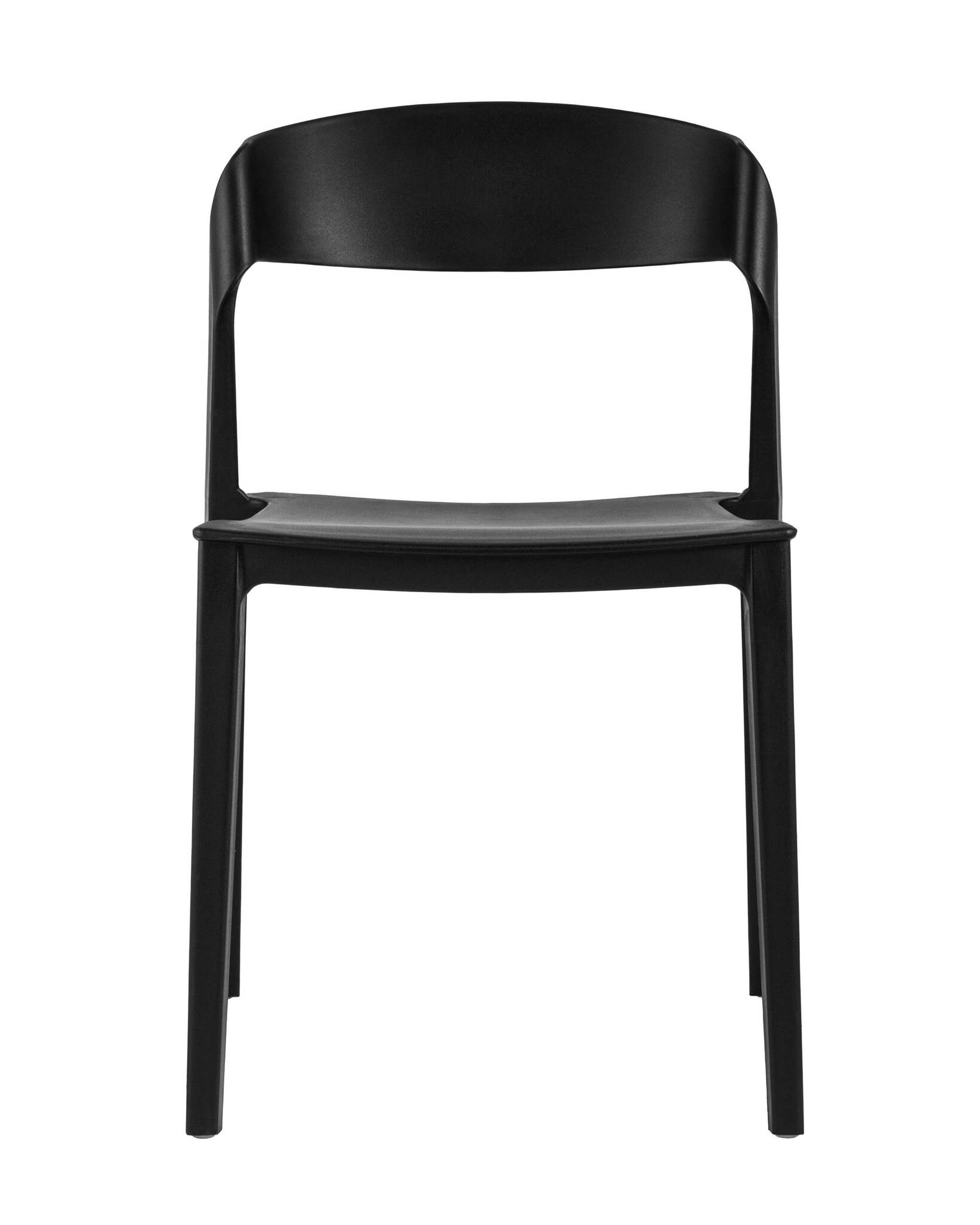 Jet Black Stackable Plastic Chair – Sleek, Commercial-Grade & Space-Efficient