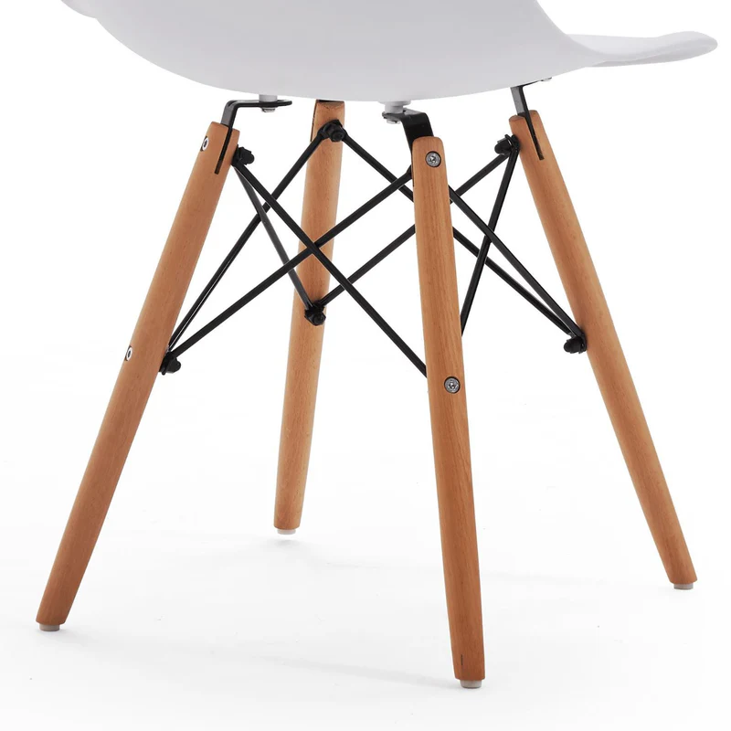 Modern Plastic Chair with Solid Beech Wood Legs | Nordic Style Dining Chair Manufacturer & Wholesale Supplier