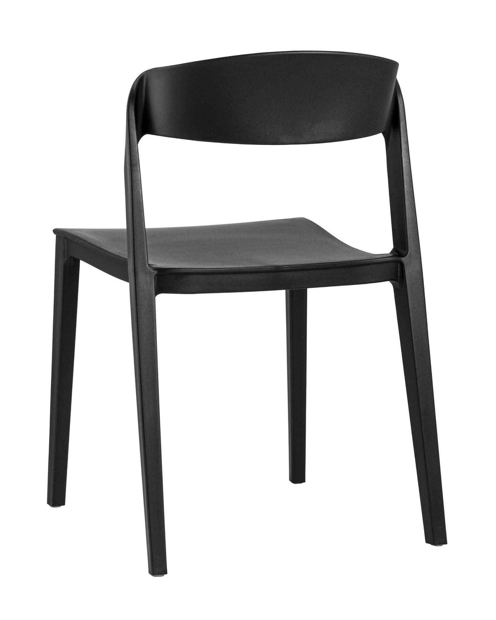 Jet Black Stackable Plastic Chair – Sleek, Commercial-Grade & Space-Efficient