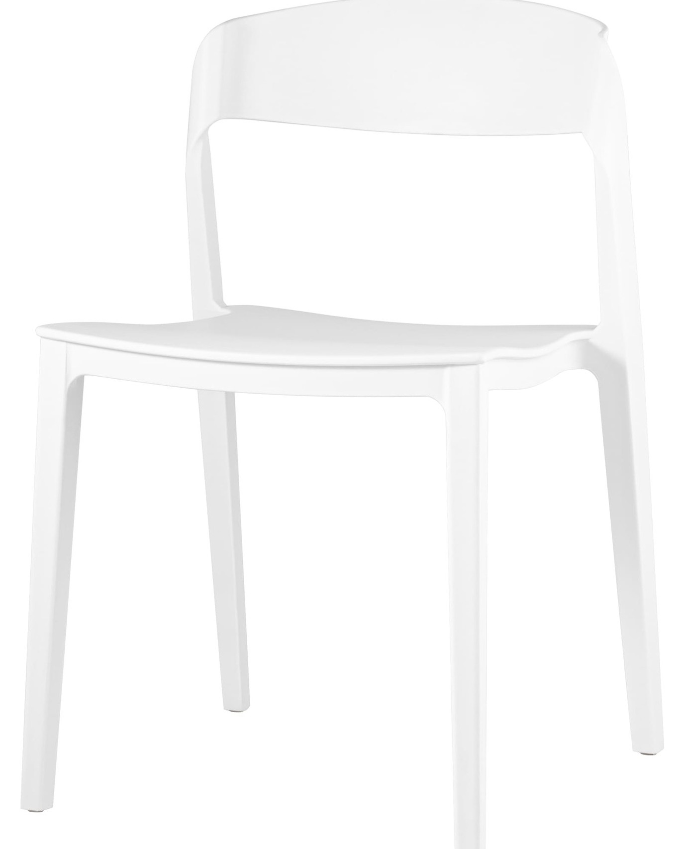 Pure White Stackable Plastic Chair – Timeless, Space-Saving & Commercial Strength