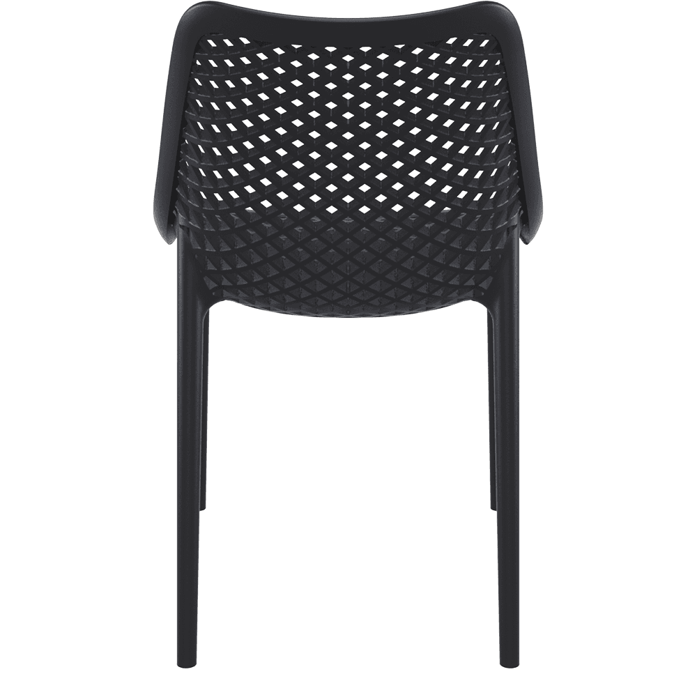 Air Chair Dining Outdoor Stackable Polypropylene Black-PP Chair