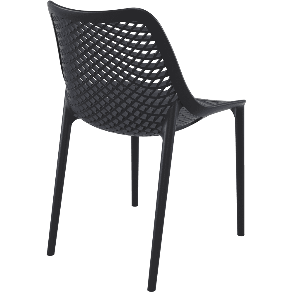 Air Chair Dining Outdoor Stackable Polypropylene Black-PP Chair