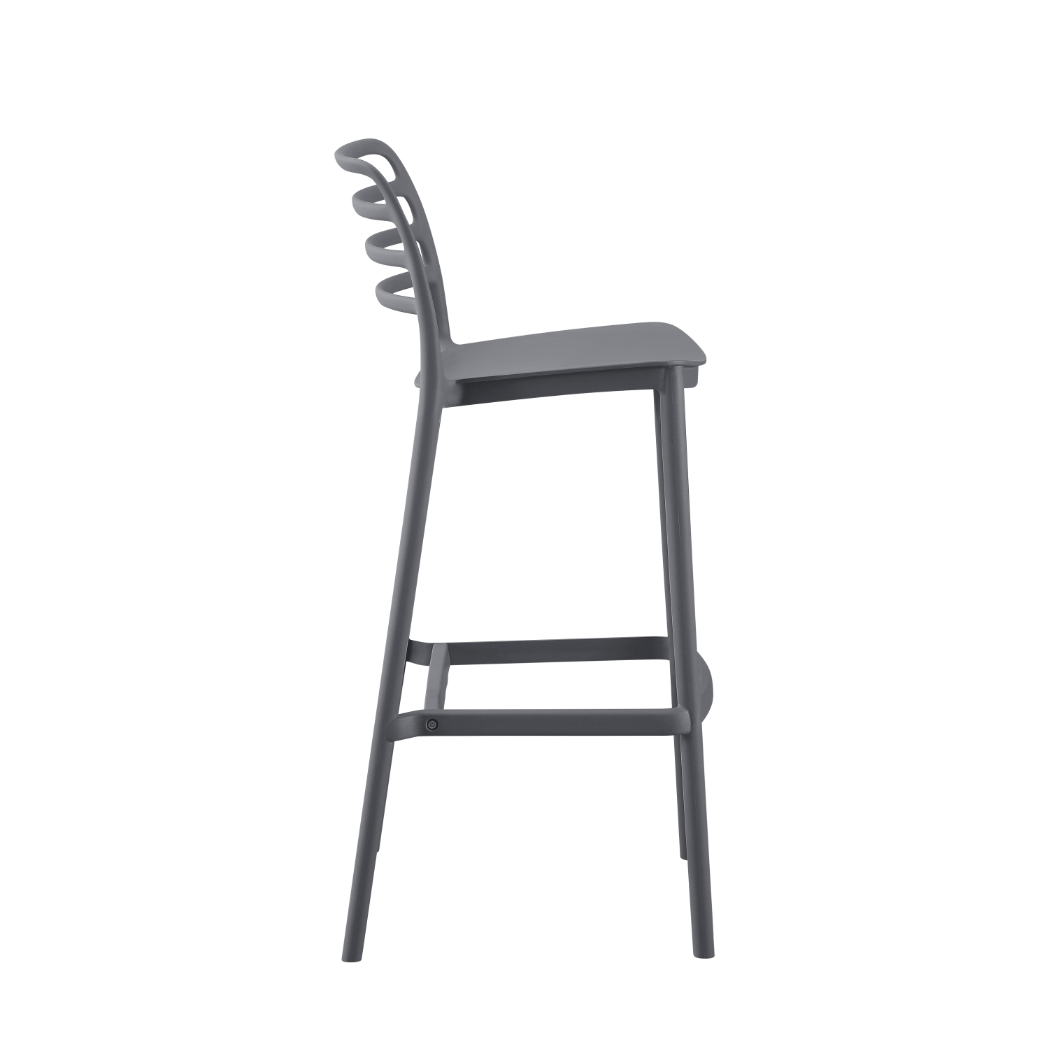 Plastic Bar Chair Dark Gray-PP Chair
