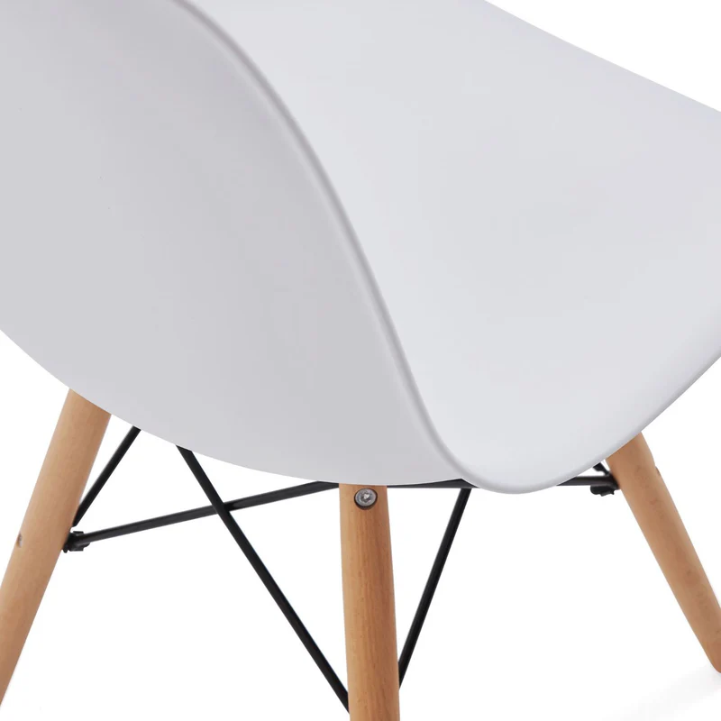 Modern Plastic Chair with Solid Beech Wood Legs | Nordic Style Dining Chair Manufacturer & Wholesale Supplier