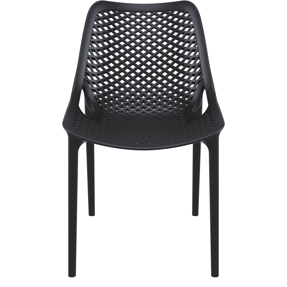 Air Chair Dining Outdoor Stackable Polypropylene Black-PP Chair