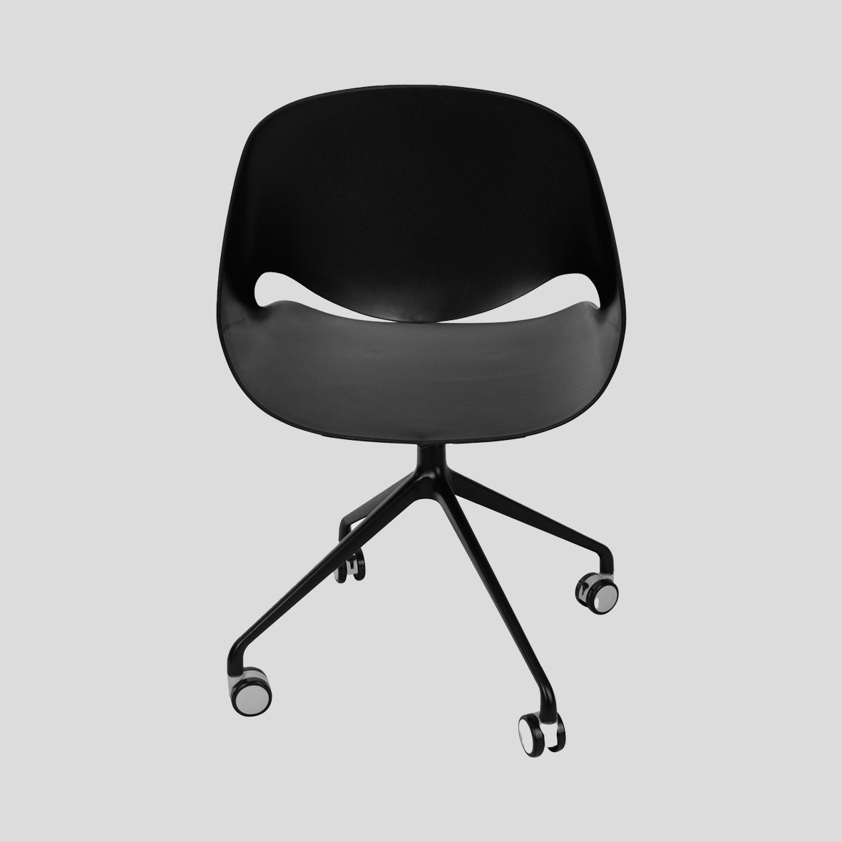 Black Plastic Office Desk Chair-PP Chair