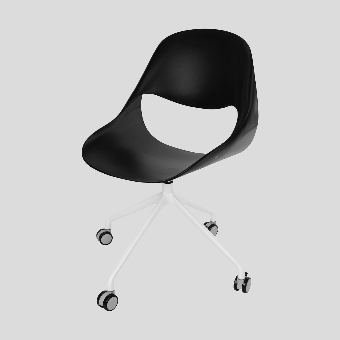 Black Plastic Office Desk Chair-PP Chair