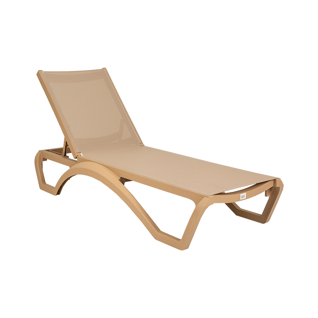 Commercial Injection Molded PP Frame Mesh Chaise Lounge Outdoor Pool Beach Sun Lounger for Hotel Resort Project Wholesale