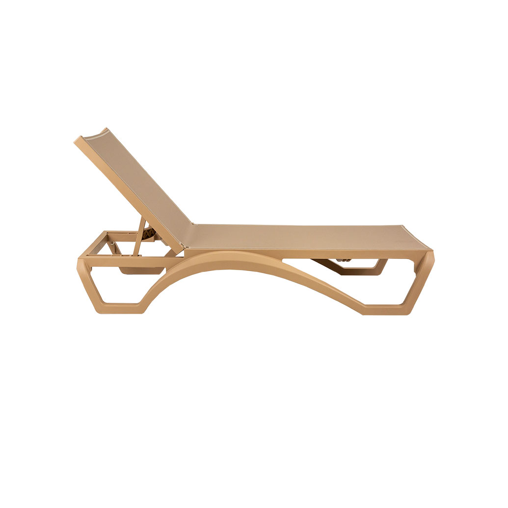 Commercial Injection Molded PP Frame Mesh Chaise Lounge Outdoor Pool Beach Sun Lounger for Hotel Resort Project Wholesale