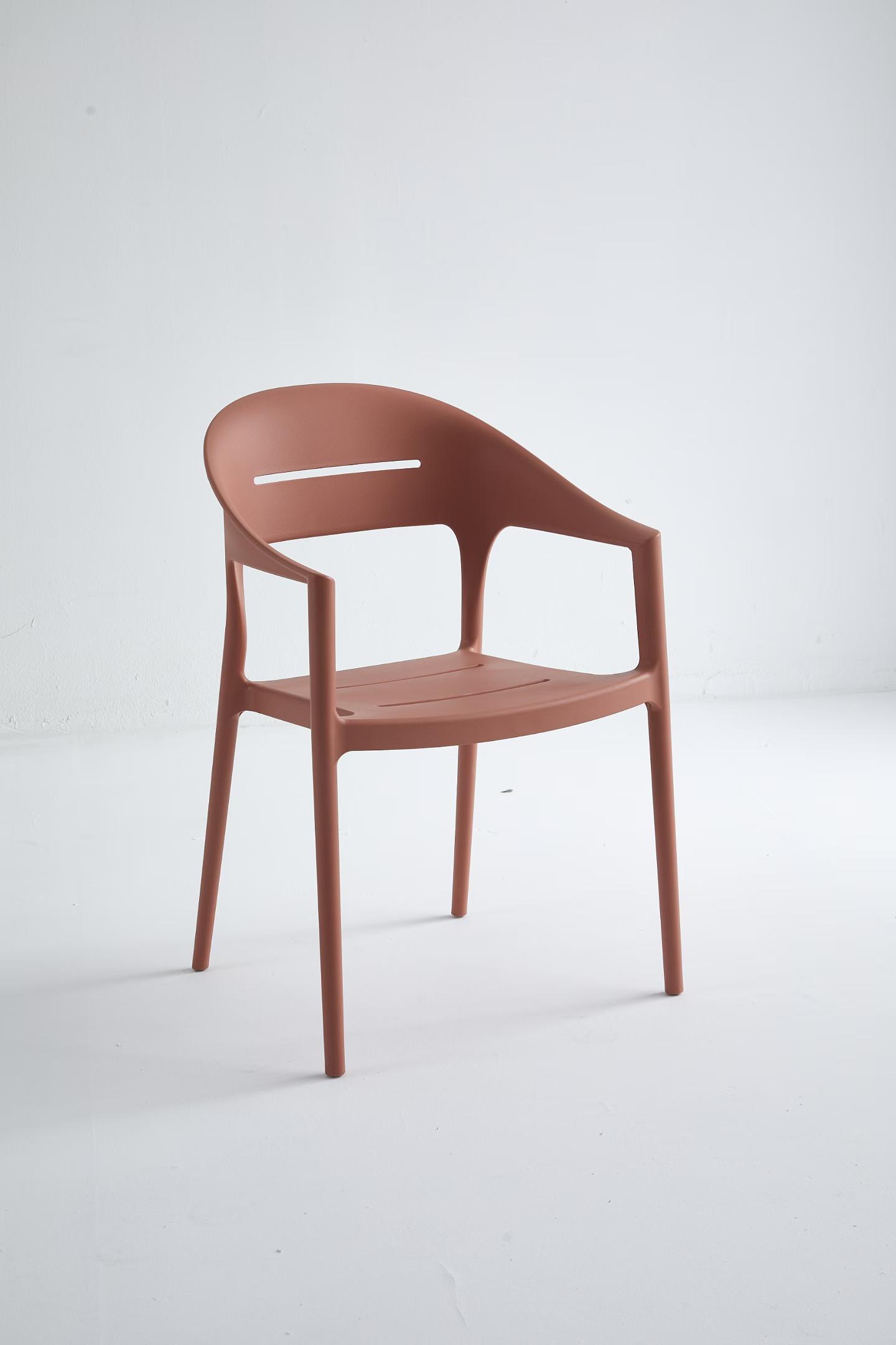 Stackable Polypropylene Garden Chair with Armrest | Outdoor PP Armchair for Patio, Backyard & Commercial Use