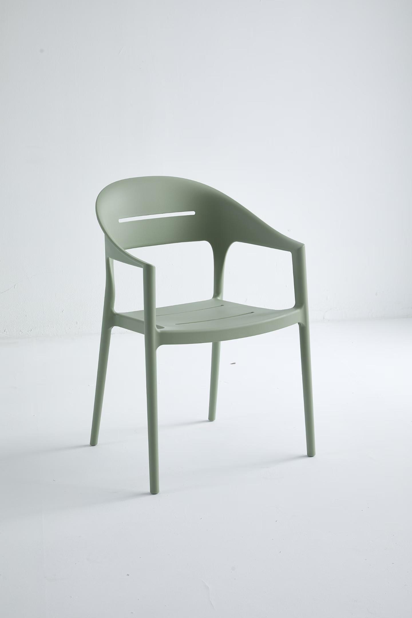 Stackable Polypropylene Garden Chair with Armrest | Outdoor PP Armchair for Patio, Backyard & Commercial Use