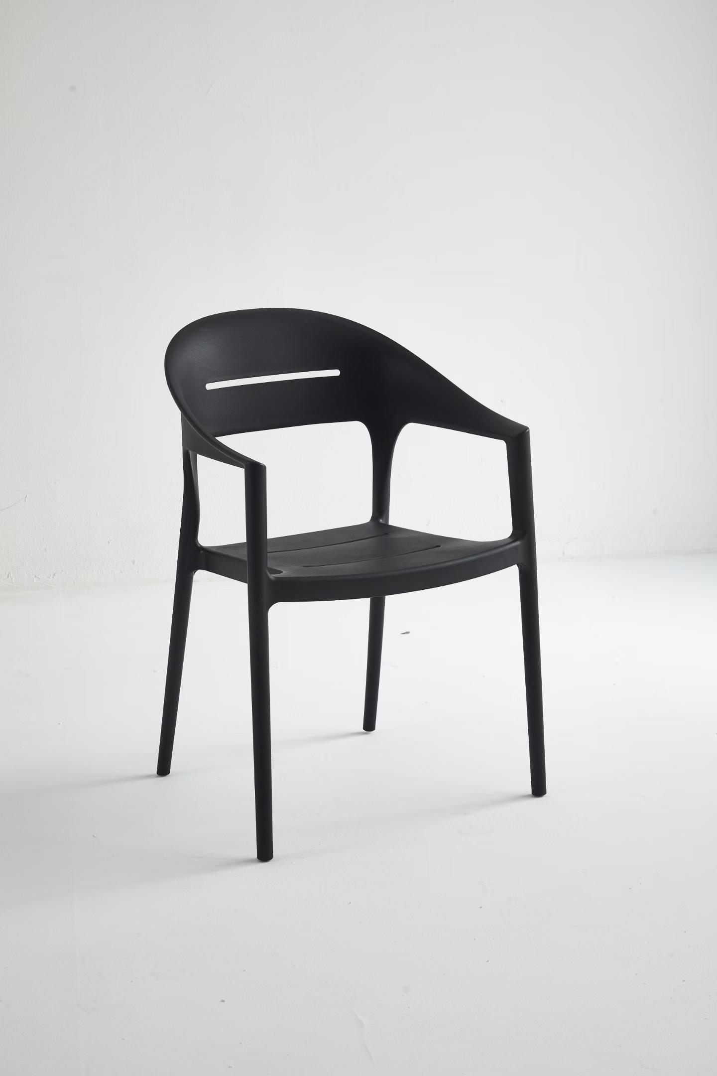 Stackable Polypropylene Garden Chair with Armrest | Outdoor PP Armchair for Patio, Backyard & Commercial Use