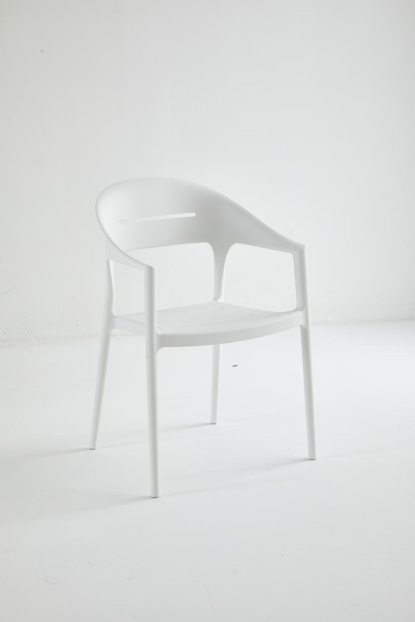 Stackable Polypropylene Garden Chair with Armrest | Outdoor PP Armchair for Patio, Backyard & Commercial Use