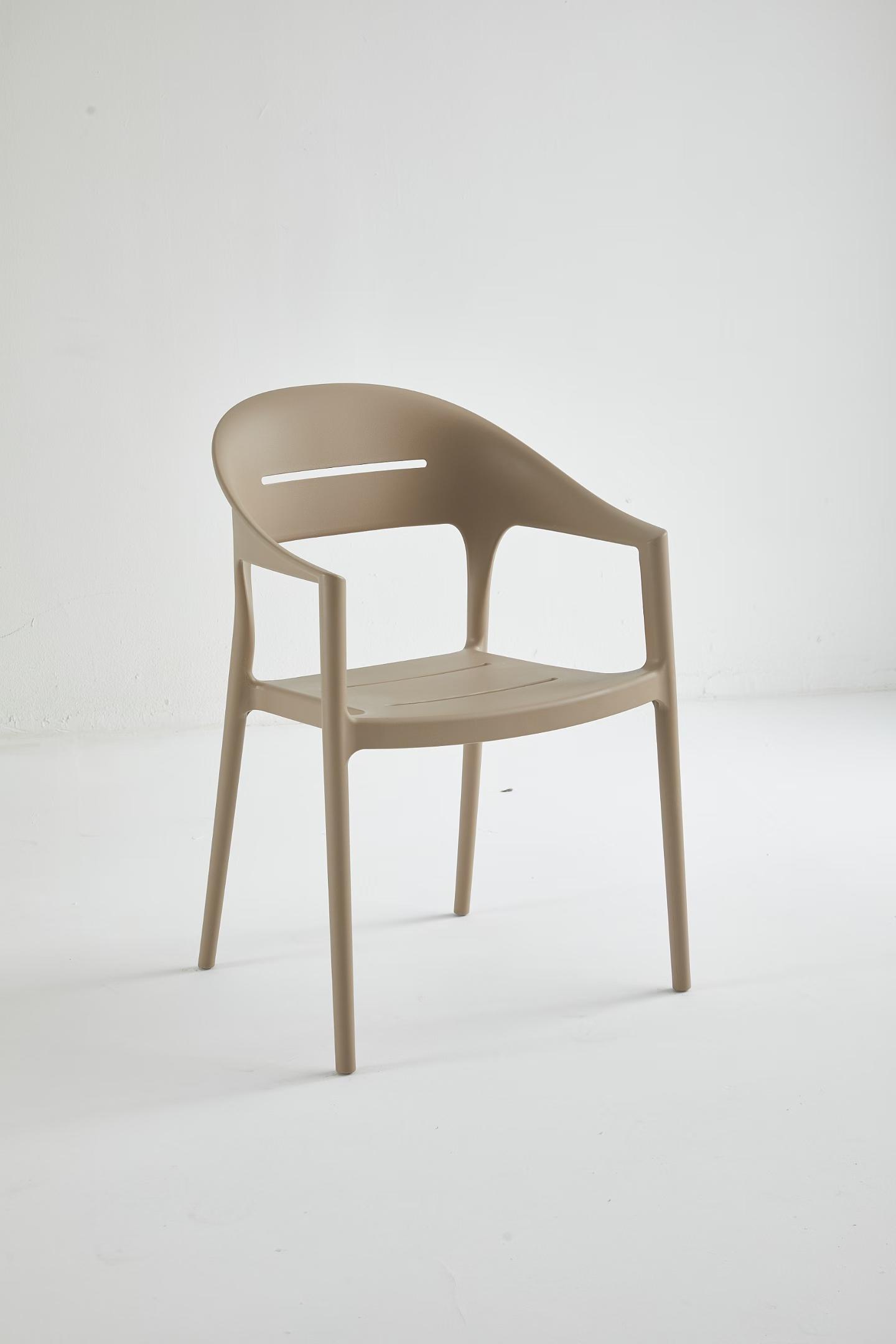 Stackable Polypropylene Garden Chair with Armrest | Outdoor PP Armchair for Patio, Backyard & Commercial Use