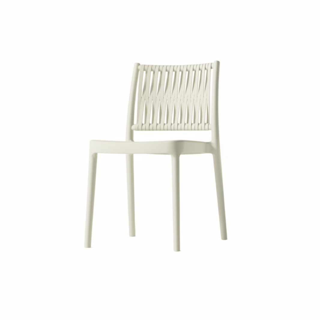 Modern PP Plastic Dining Chair with Armrest | Commercial Polypropylene Chair for Restaurant & Outdoor Use-PATIVIN Furniture