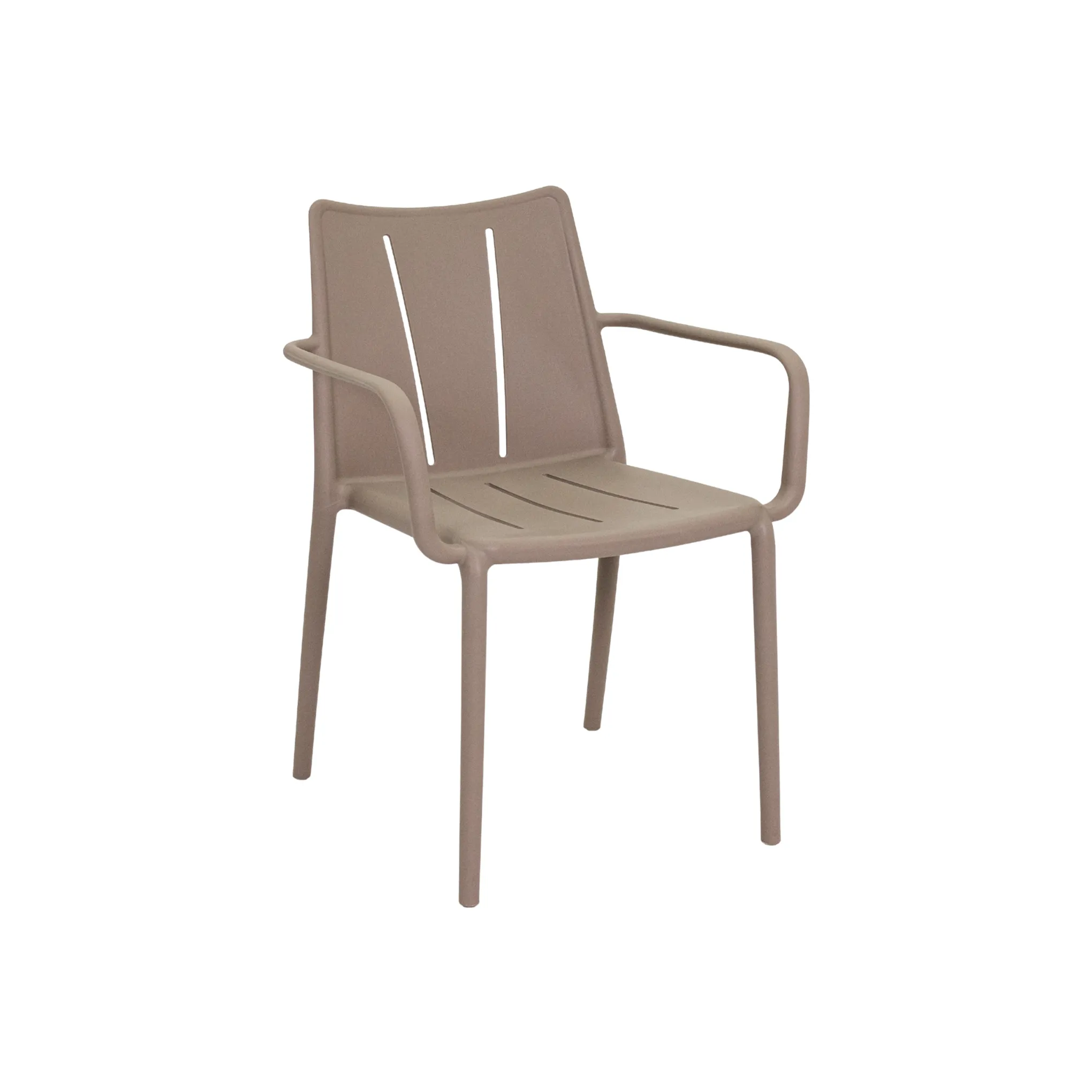 Monobloc Stackable Plastic Armchair, PP Outdoor Dining Chair for Patio Garden Cafe