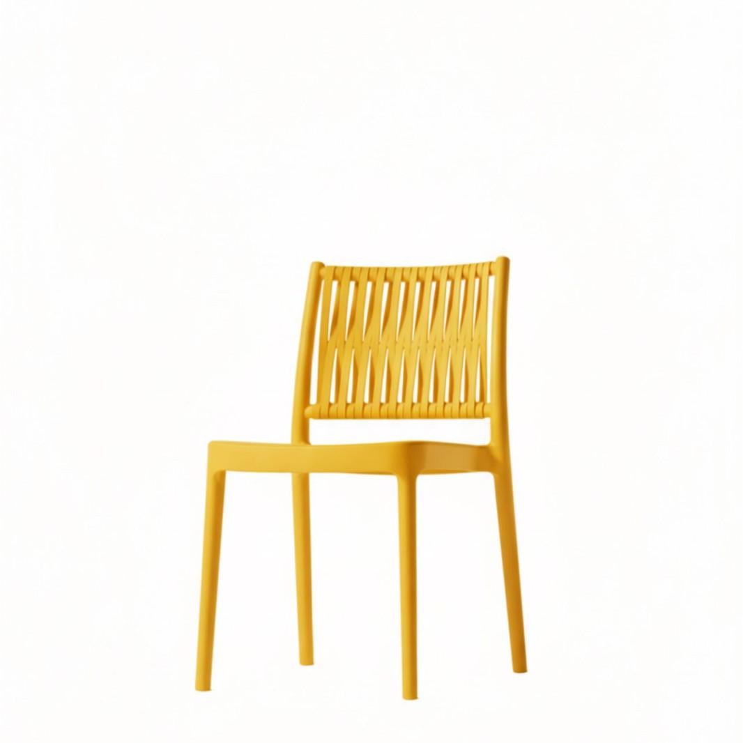 Modern PP Plastic Dining Chair with Armrest | Commercial Polypropylene Chair for Restaurant & Outdoor Use-PATIVIN Furniture