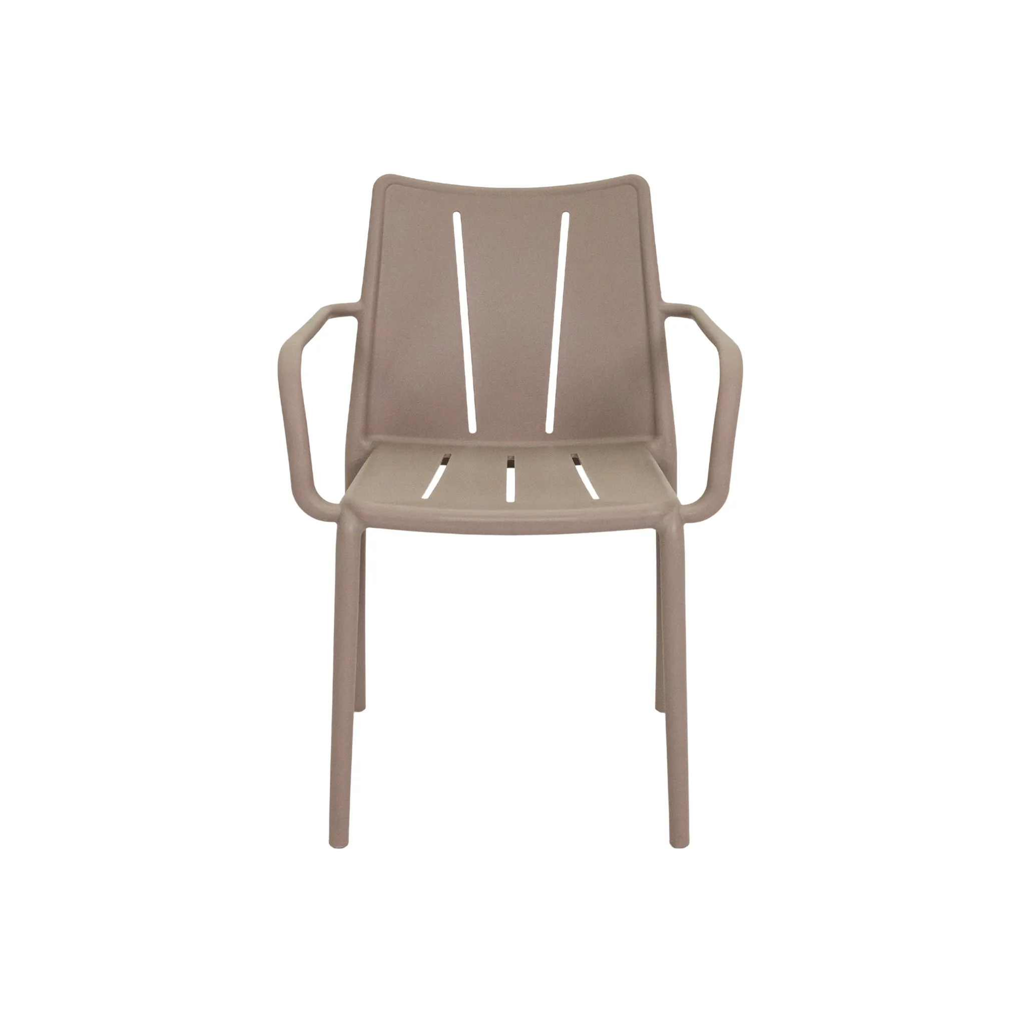 Monobloc Stackable Plastic Armchair, PP Outdoor Dining Chair for Patio Garden Cafe
