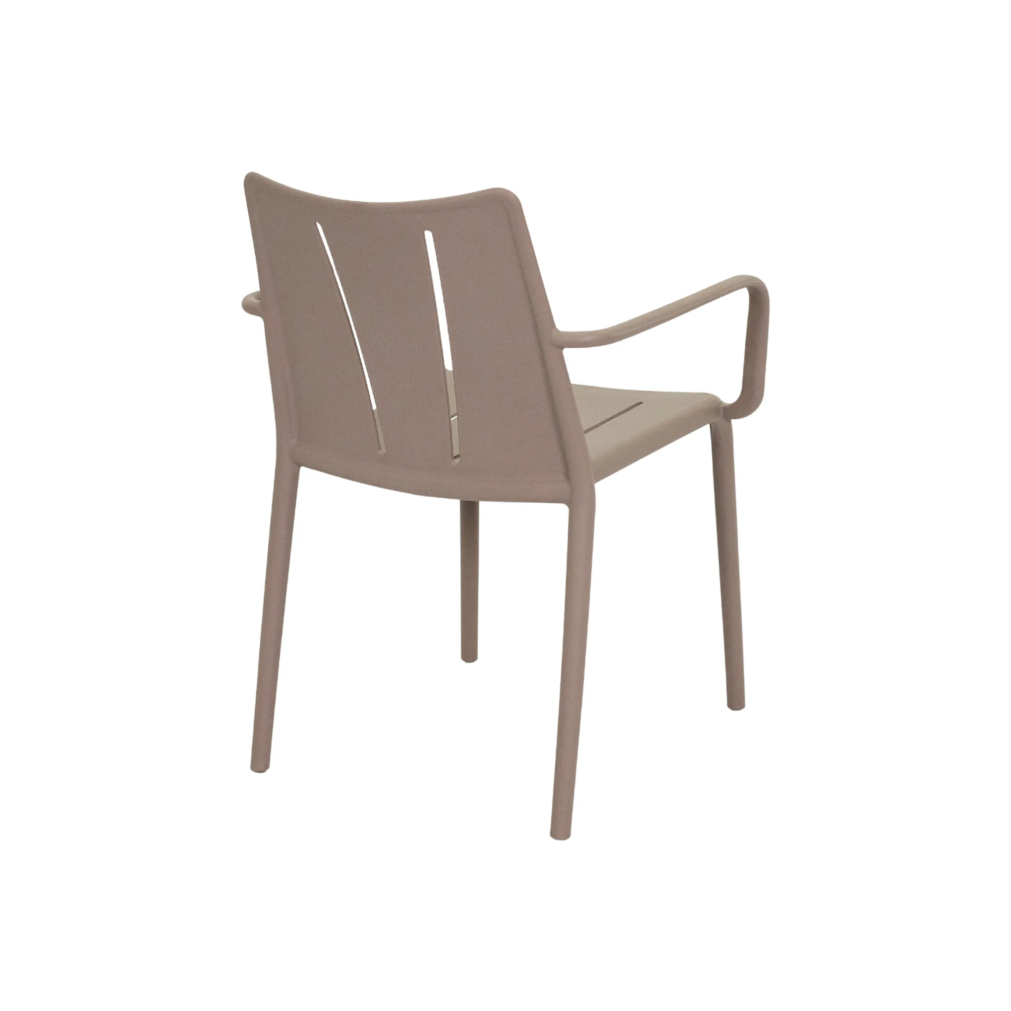 Monobloc Stackable Plastic Armchair, PP Outdoor Dining Chair for Patio Garden Cafe