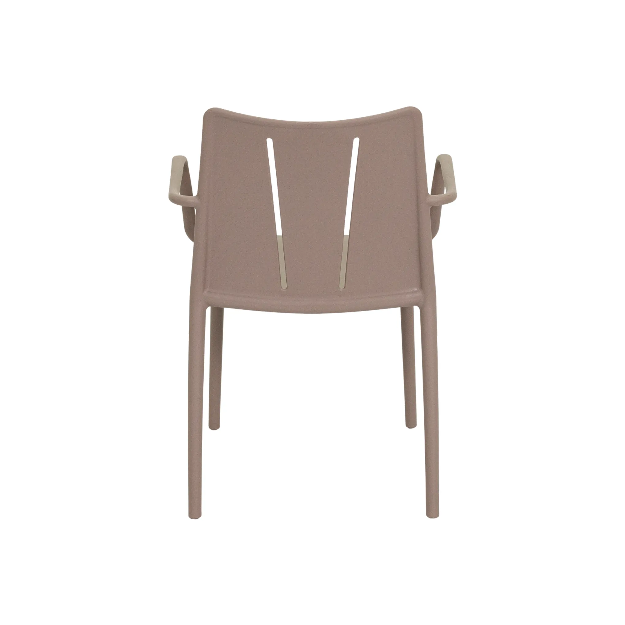 Monobloc Stackable Plastic Armchair, PP Outdoor Dining Chair for Patio Garden Cafe