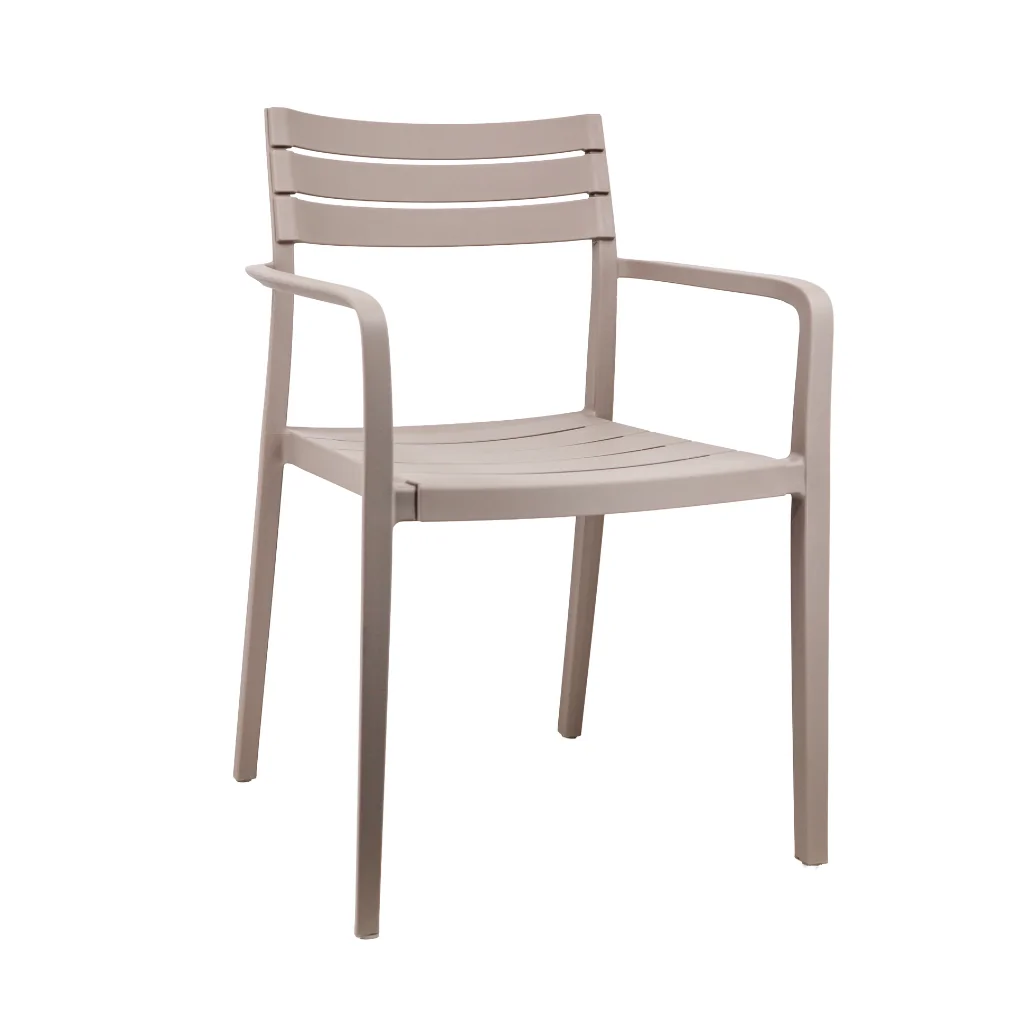 Stackable Polypropylene Garden Arm Chair Manufacturer | Outdoor PP Armchair for Garden & Hospitality Use