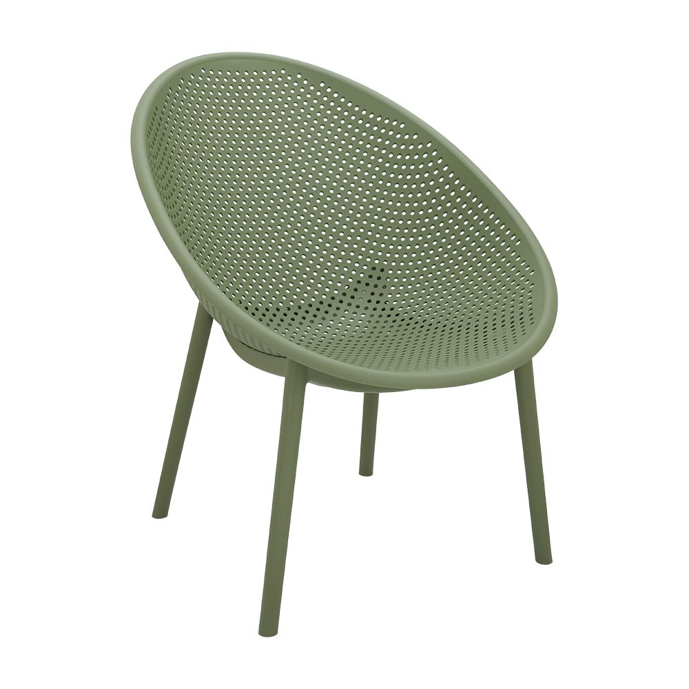 Wholesale PP Perforated Side Chair, Flat Pack Outdoor Patio Dining Chair