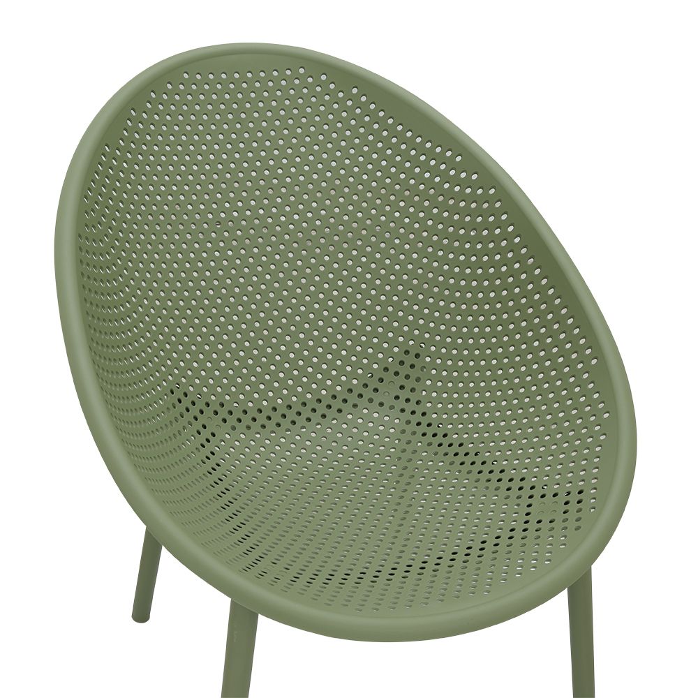 Wholesale PP Perforated Side Chair, Flat Pack Outdoor Patio Dining Chair