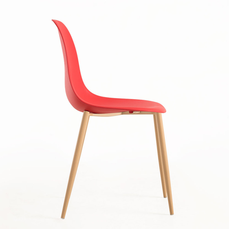 DSW Style Side Chair Red-PP Chair