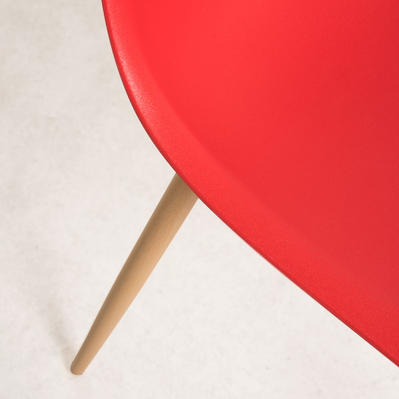 DSW Style Side Chair Red-PP Chair