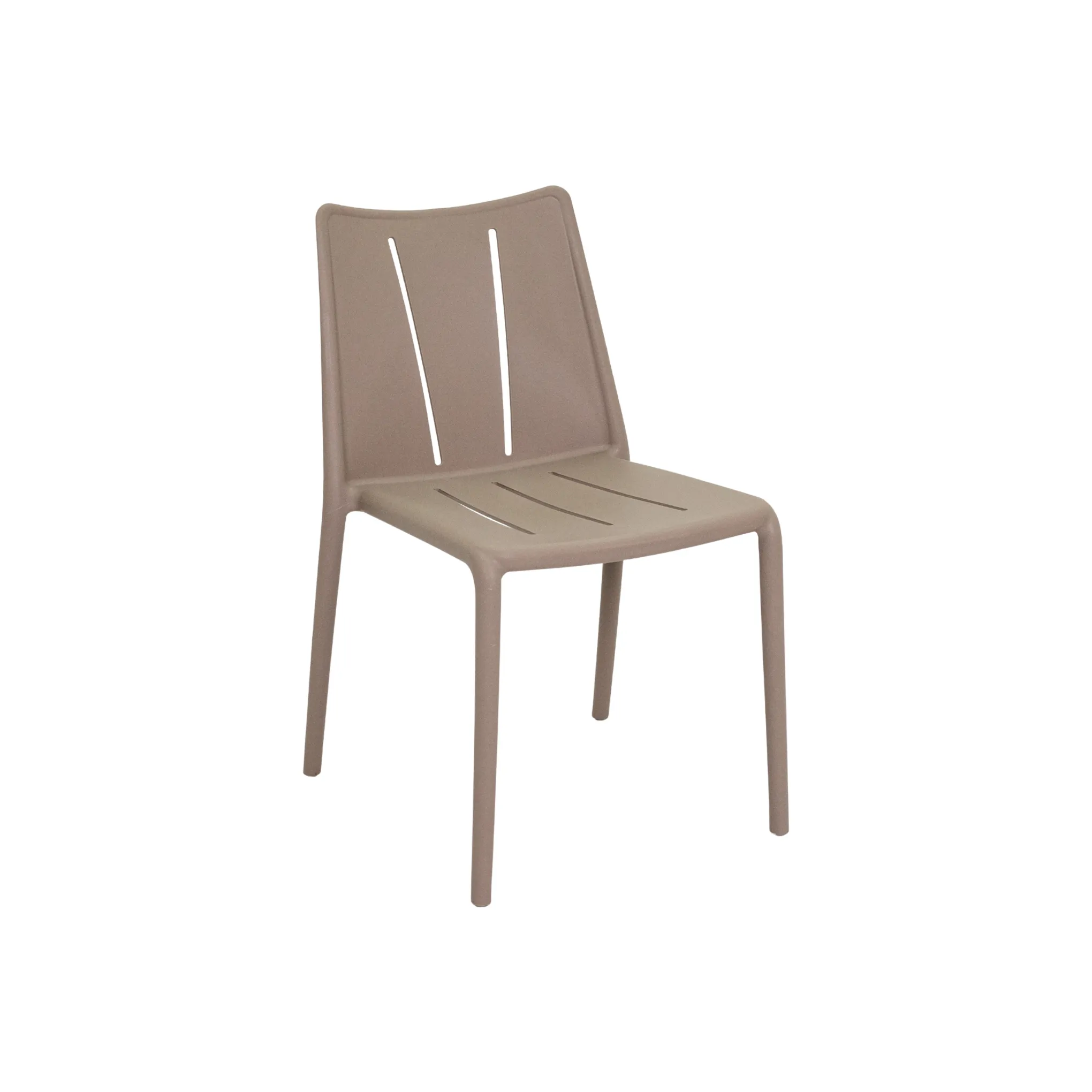 Monobloc Stackable Plastic Dining Chair, PP Outdoor Side Chair for Patio Garden Cafe