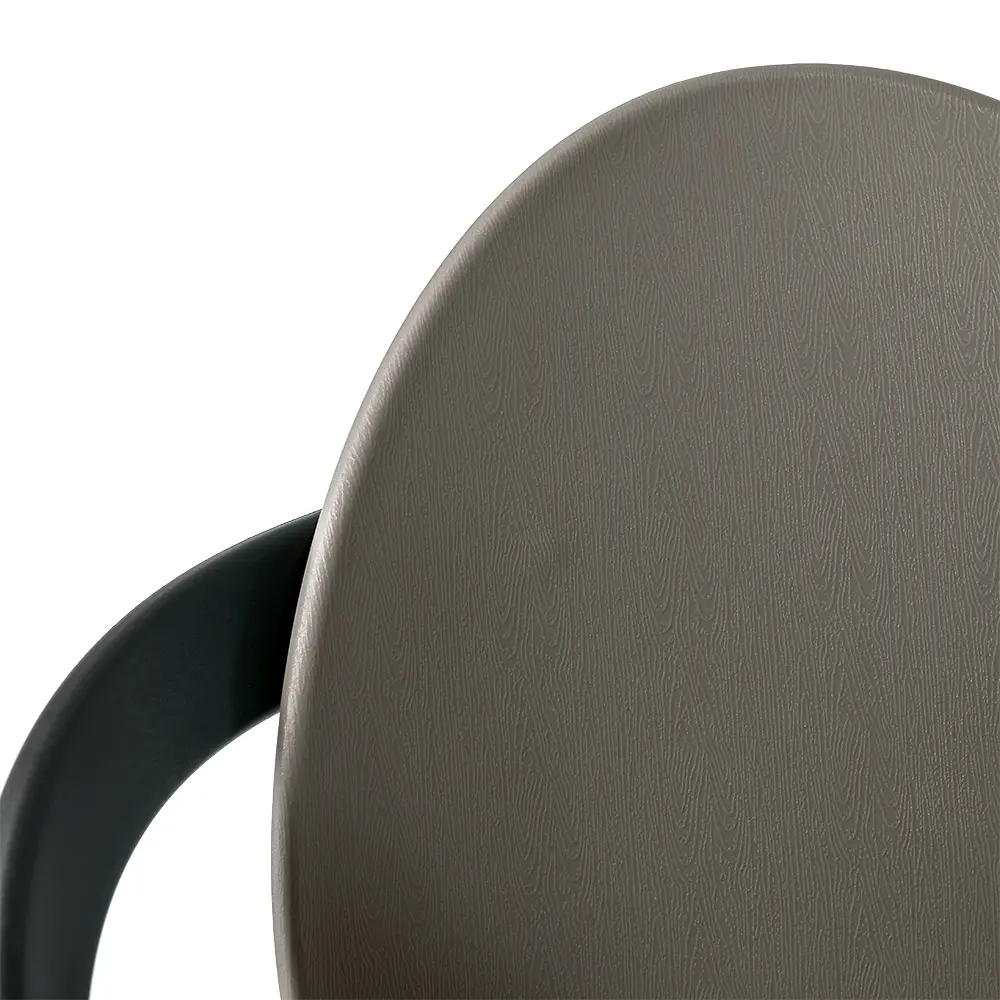 Wholesale Stackable Grey Plastic Armchair-PP Chair