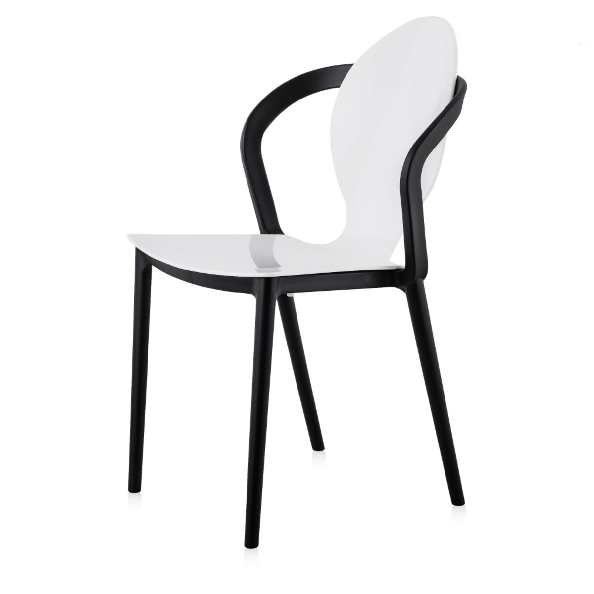 Wholesale Stackable White Plastic Armchair-PP Chair