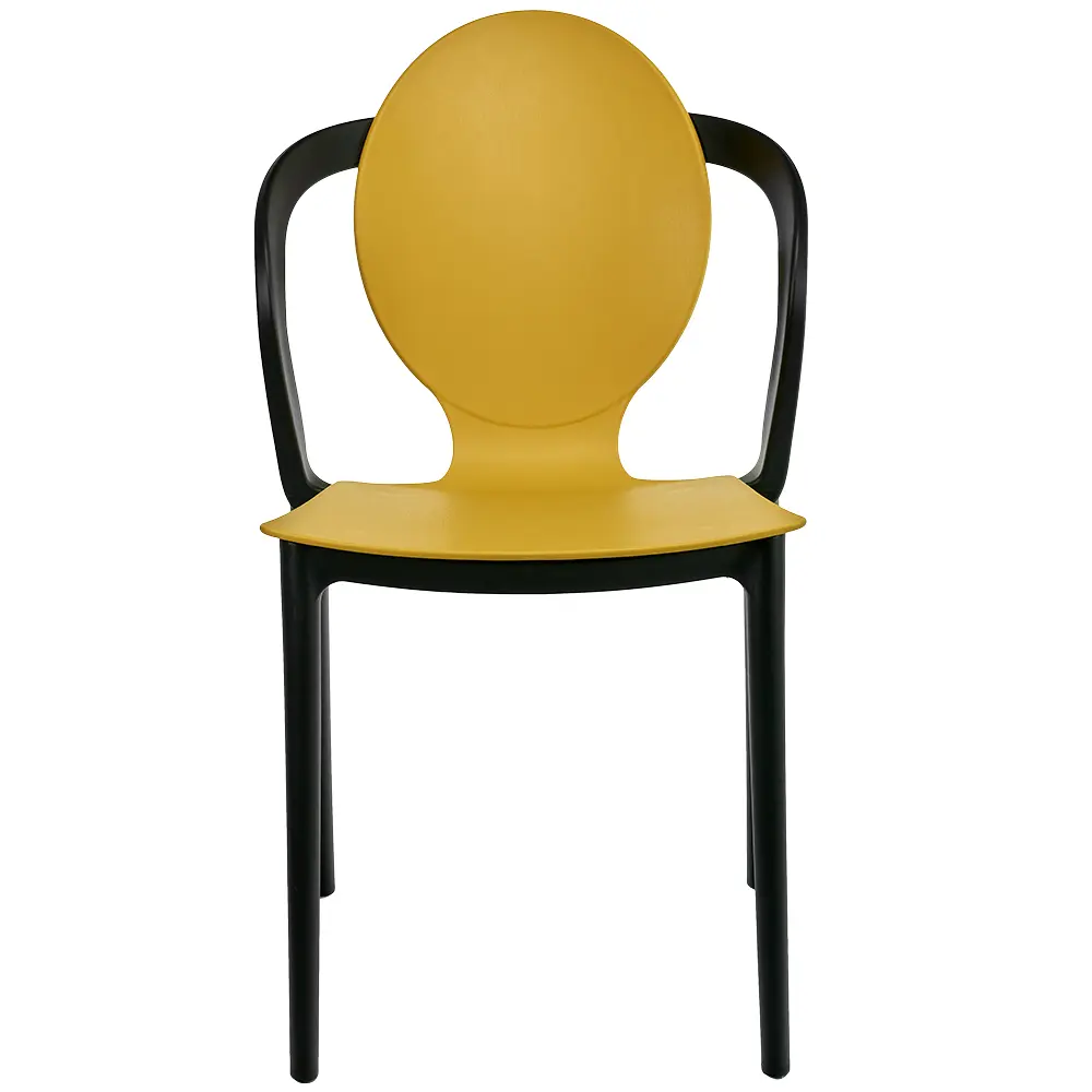 Wholesale Stackable Yellow Plastic Armchair-PP Chair