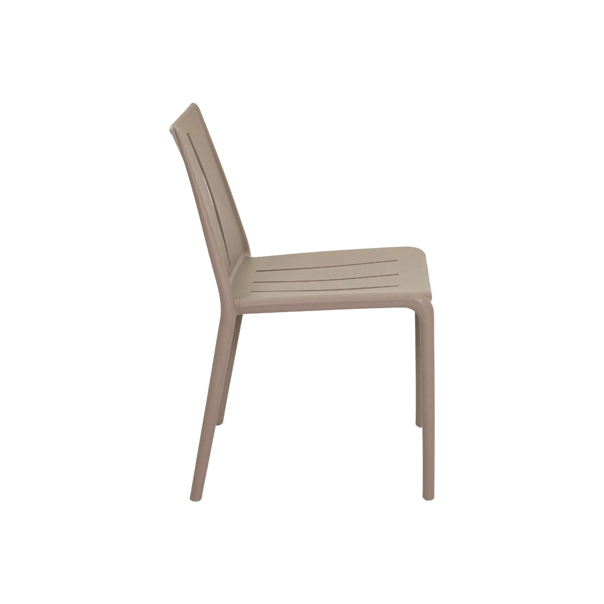 Monobloc Stackable Plastic Dining Chair, PP Outdoor Side Chair for Patio Garden Cafe