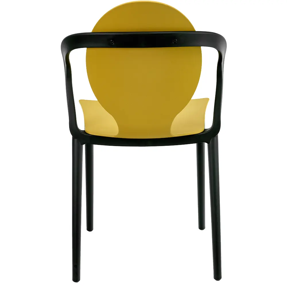 Wholesale Stackable Yellow Plastic Armchair-PP Chair