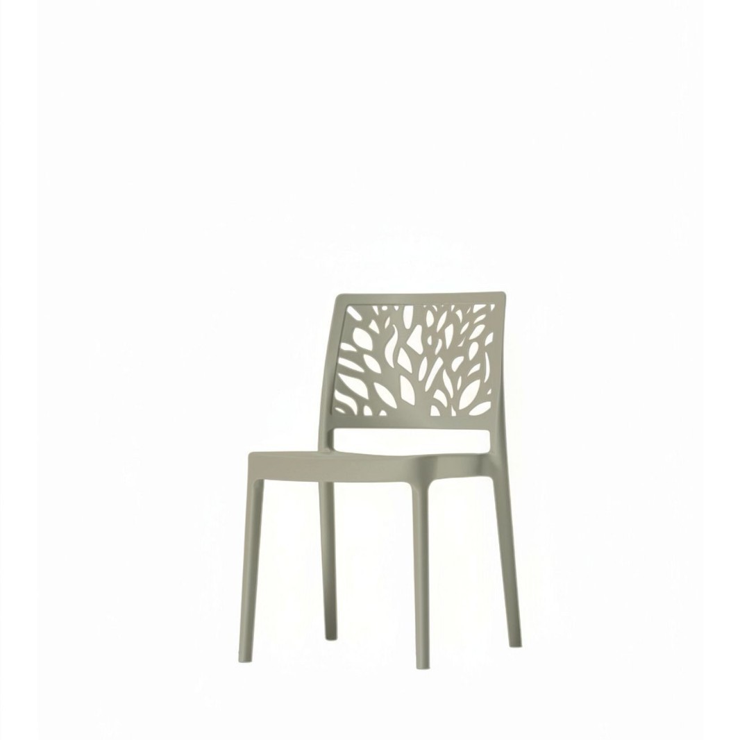 Modern Leaf Pattern Plastic Dining Chair | Outdoor PP Chair for Restaurant & Hospitality Use