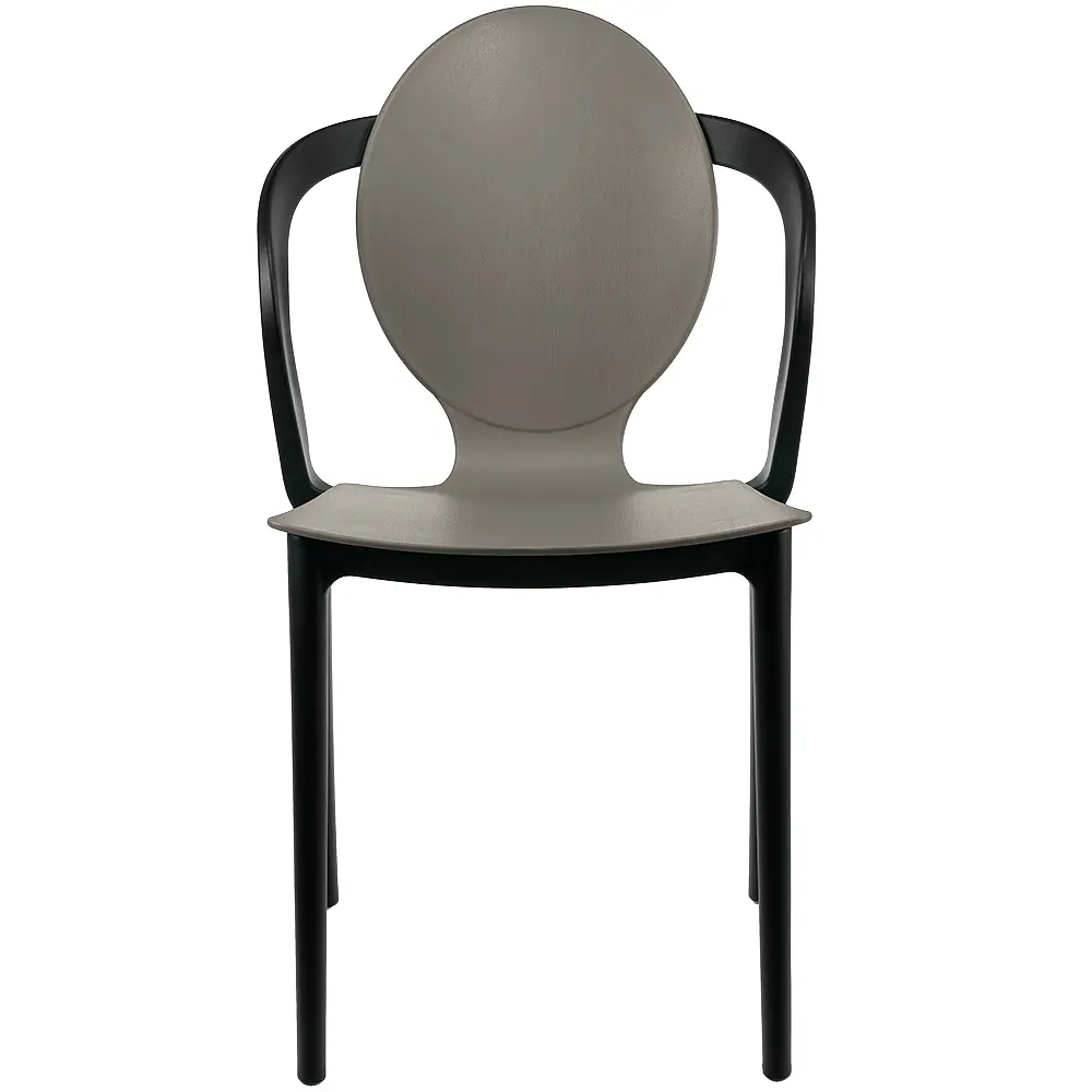 Wholesale Stackable Grey Plastic Armchair-PP Chair