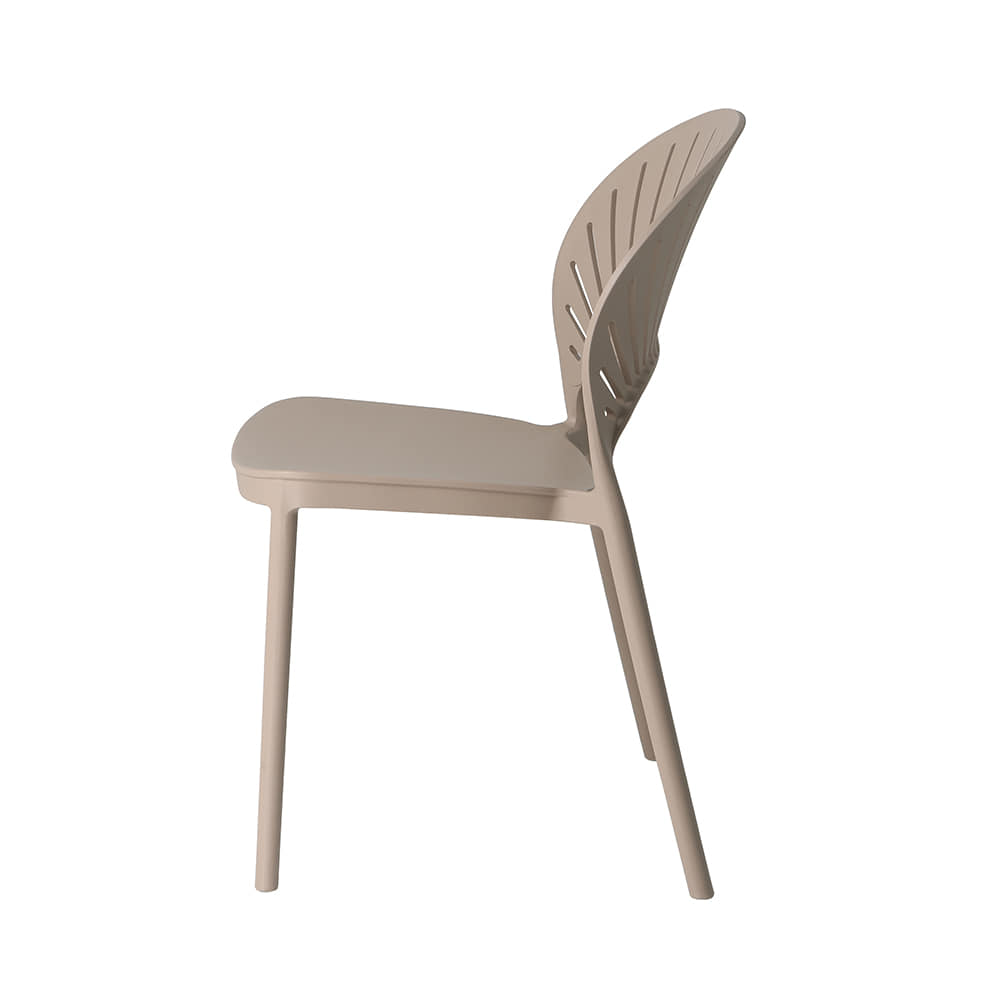 Taupe Polypropylene Side Chair-PP Chair