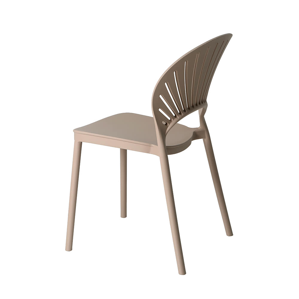 Taupe Polypropylene Side Chair-PP Chair